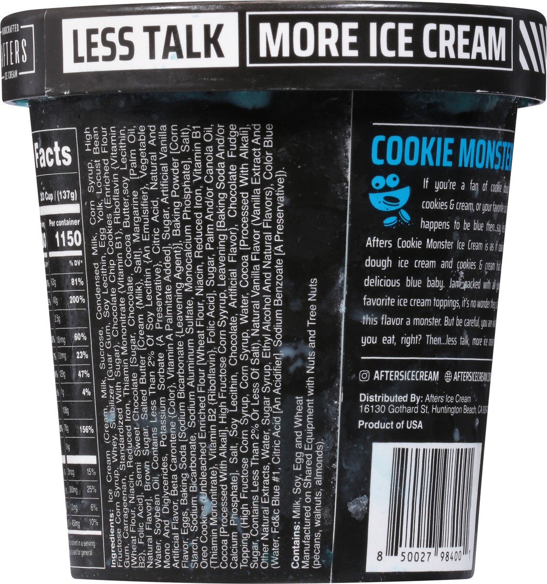 slide 6 of 9, Afters Ice Cream Handcrafted Cookie Monster Ice Cream 16 fl oz, 16 oz