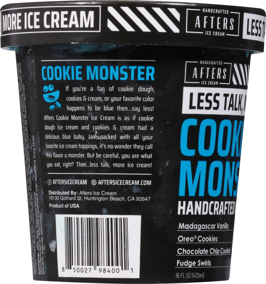 slide 3 of 9, Afters Ice Cream Handcrafted Cookie Monster Ice Cream 16 fl oz, 16 oz