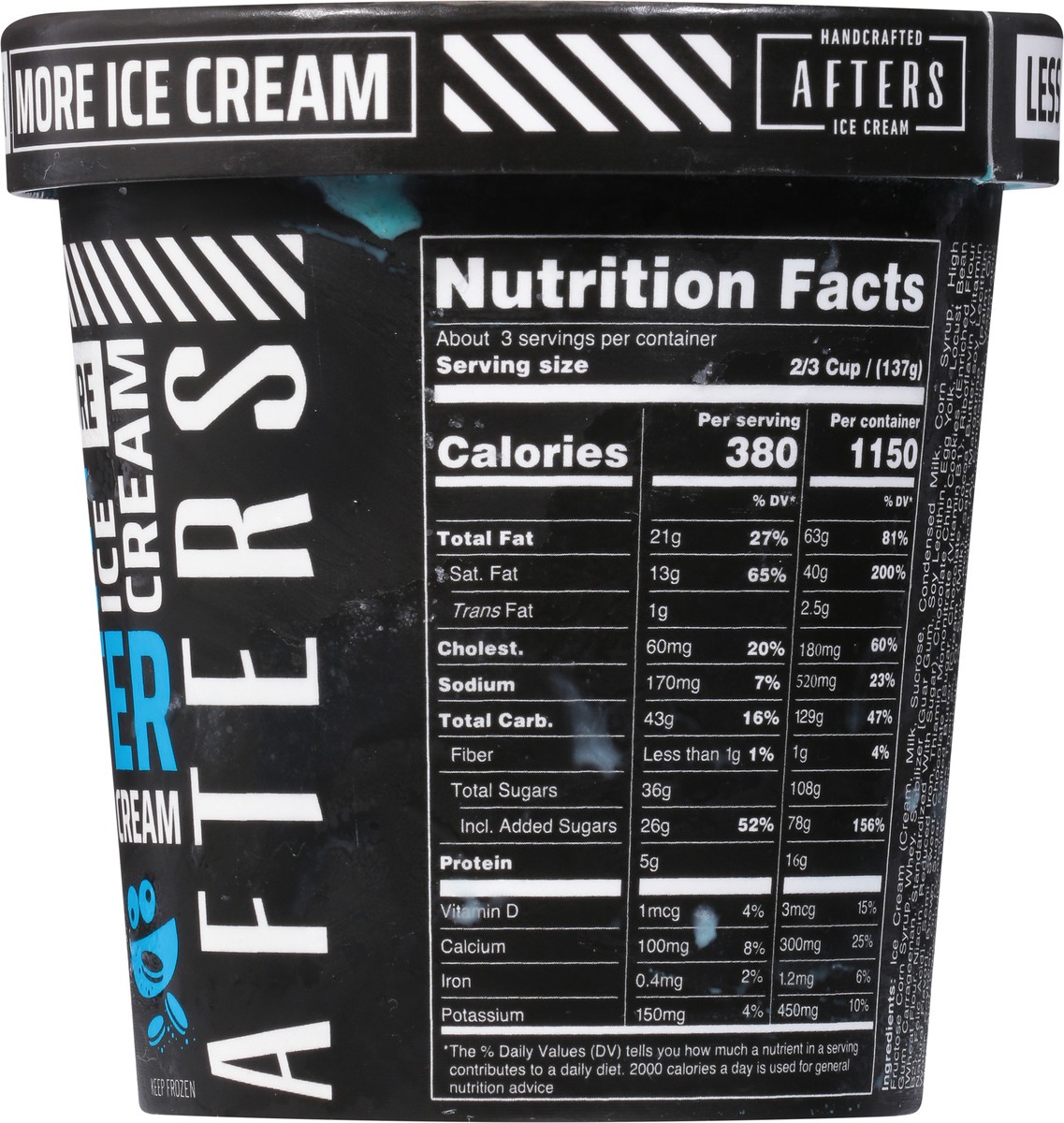 slide 7 of 9, Afters Ice Cream Handcrafted Cookie Monster Ice Cream 16 fl oz, 16 oz