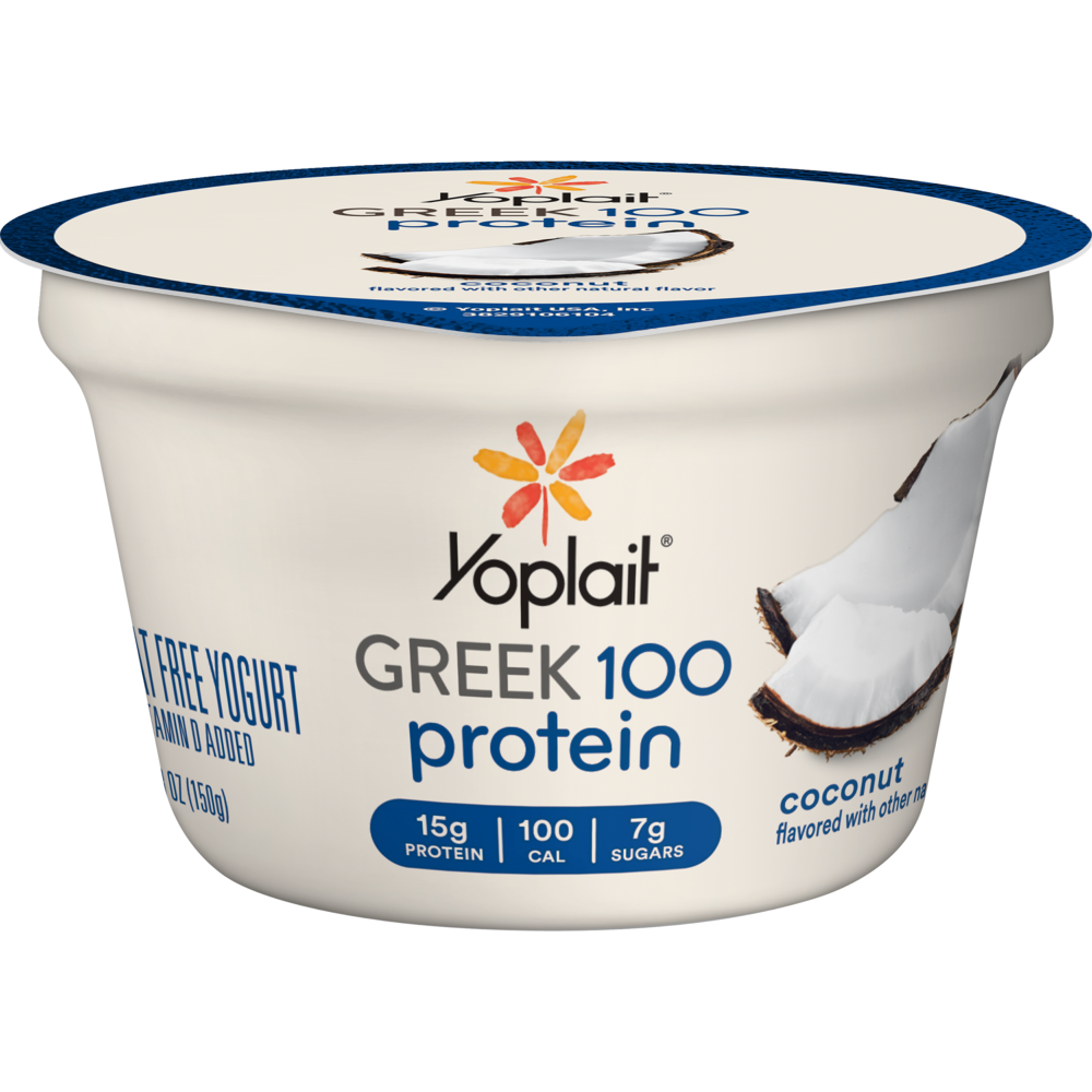 slide 1 of 1, Yoplait Greek 100 Yogurt Coconut, 5.3 oz