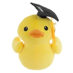 Quackerz Yellow Graduation Duck Plush