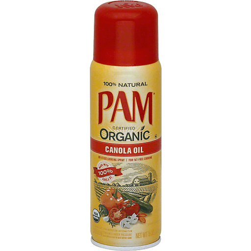 slide 2 of 2, Pam Organic No-Stick Canola Oil Cooking Spray, 5 oz