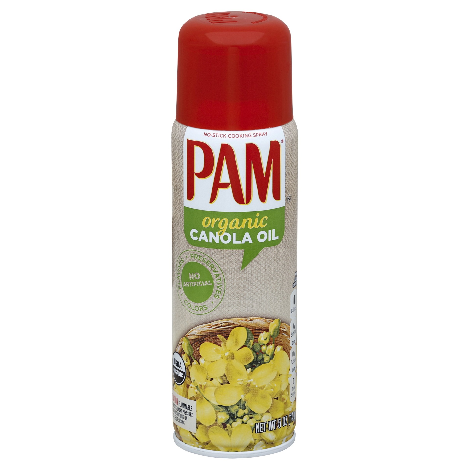 slide 1 of 2, Pam Organic No-Stick Canola Oil Cooking Spray, 5 oz