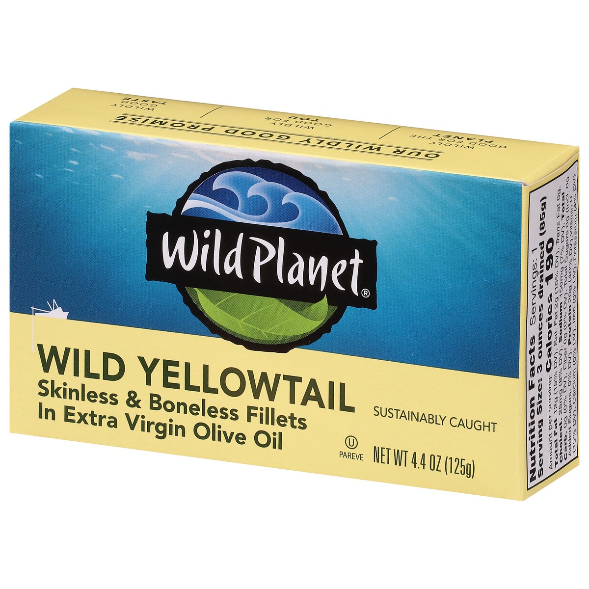 slide 6 of 9, Wild Planet Evoo Yellowtail Tuna, 4.38 oz