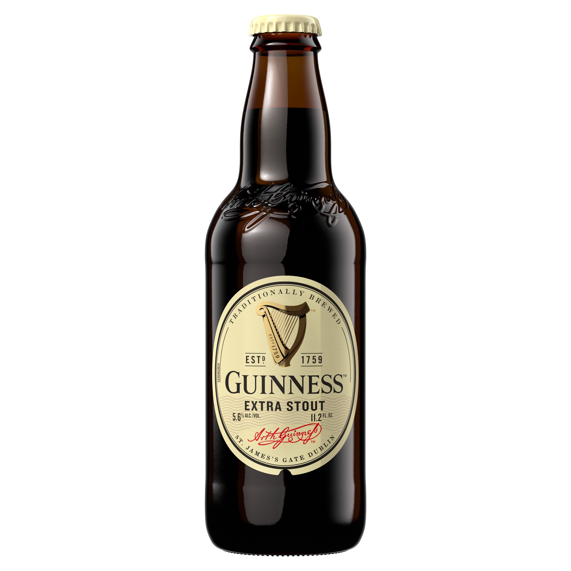 slide 1 of 3, Guinness Extra Stout Beer, 11.2oz Single Bottle, 12 oz