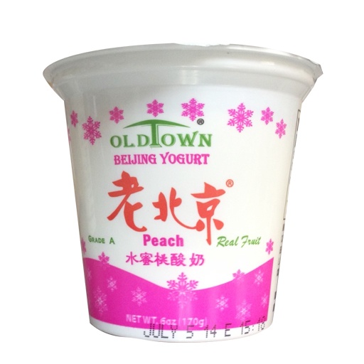 slide 1 of 1, Old Town Yogurt-peach, 6 oz