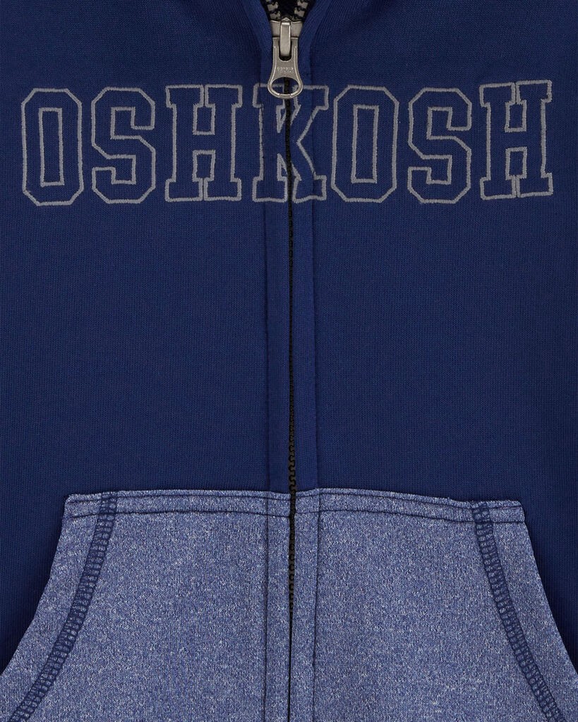 slide 2 of 2, Baby OshKosh Logo Zip Jacket Blue 18M, 1 ct