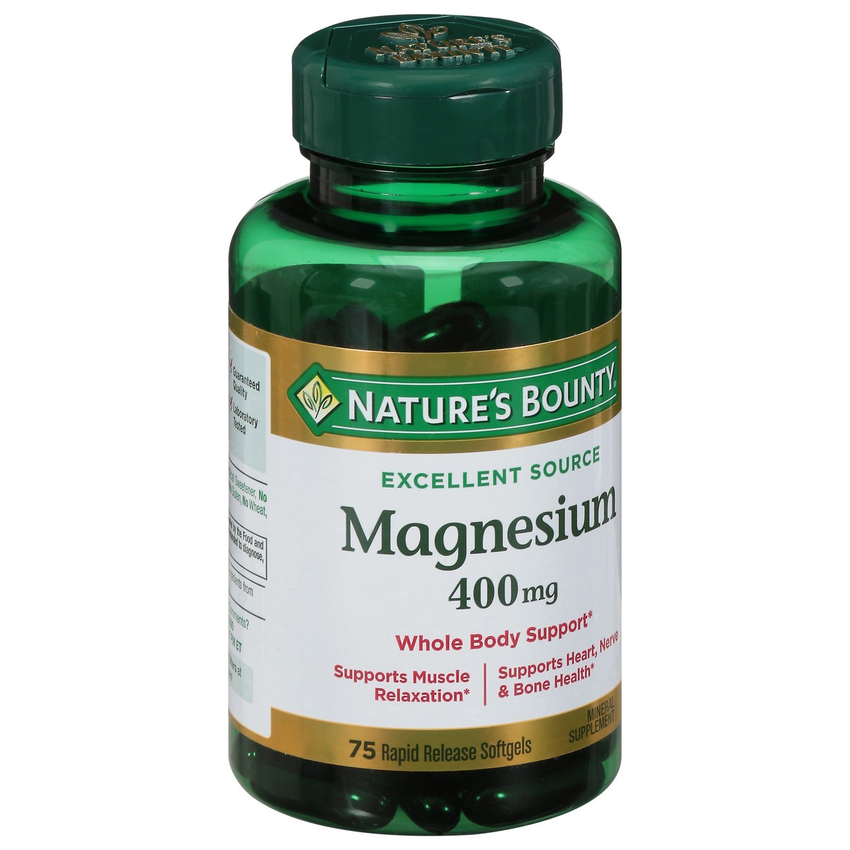 slide 6 of 9, Nature's Bounty Magnesium 400mg Softgel, 75 ct