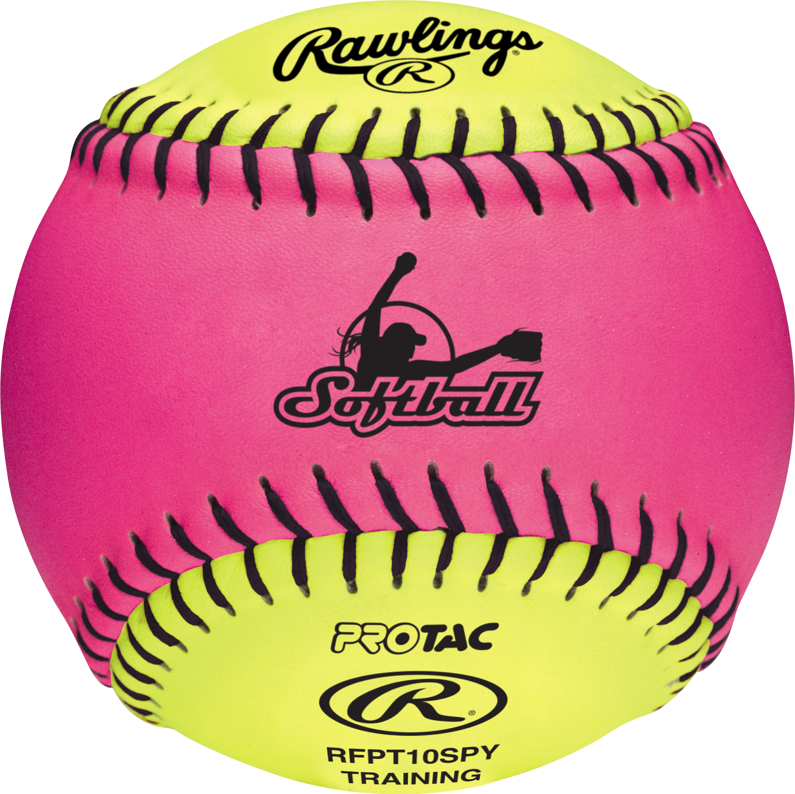 slide 1 of 1, Rawlings 10" Optic Pink/Optic Yellow FPEX Soft Training Ball, 1 set