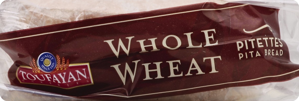 slide 1 of 5, Toufayan Bakeries Whole Wheat Pitettes Pita Bread, 8 oz