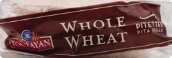 Toufayan Bakeries Whole Wheat Pitettes Pita Bread