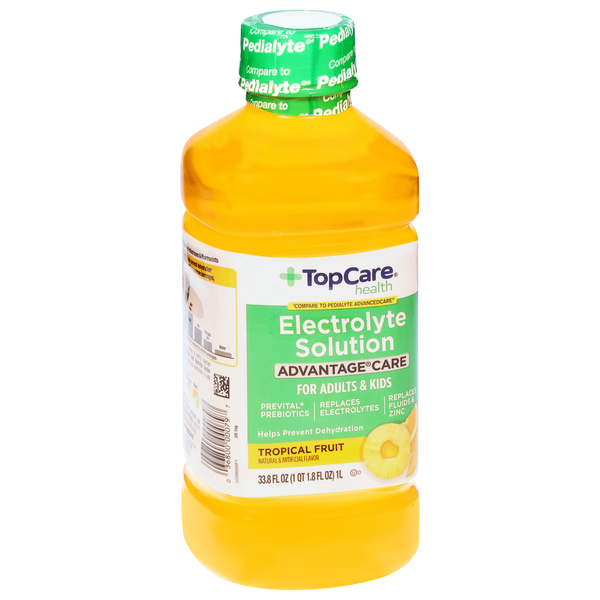 slide 1 of 1, TopCare Health Advantage Care Tropical Fruit Electrolyte Solution 33.8 fl oz, 33.8 fl oz