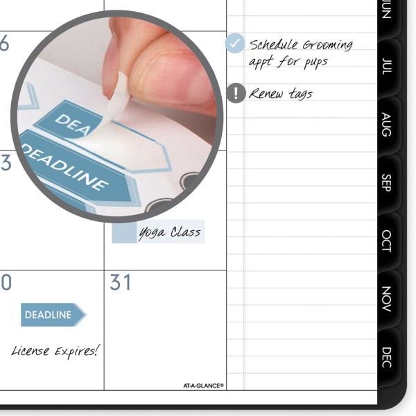 slide 6 of 10, AT-A-GLANCE® Contemporary Lite 2026 Weekly Monthly Planner, Black, Large, 8 1/4"" x 11"", 1 ct
