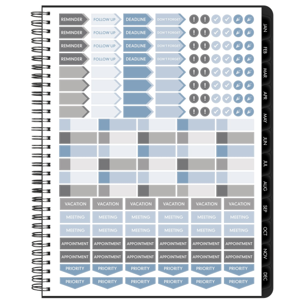 slide 4 of 10, AT-A-GLANCE® Contemporary Lite 2026 Weekly Monthly Planner, Black, Large, 8 1/4"" x 11"", 1 ct