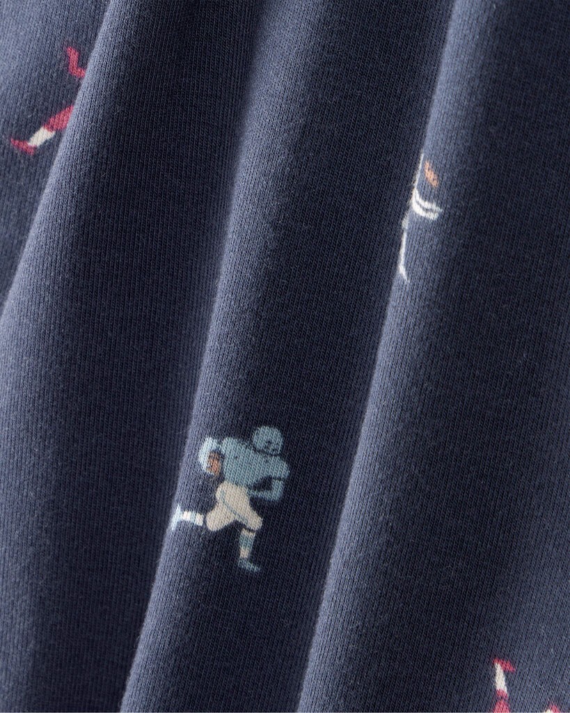 slide 3 of 5, Carter's Carters Baby Boy 2-Piece Football Print PurelySoft Long-Sleeve Multipack Bodysuits - Navy/Grey Navy/Heather 3M, 2 pc