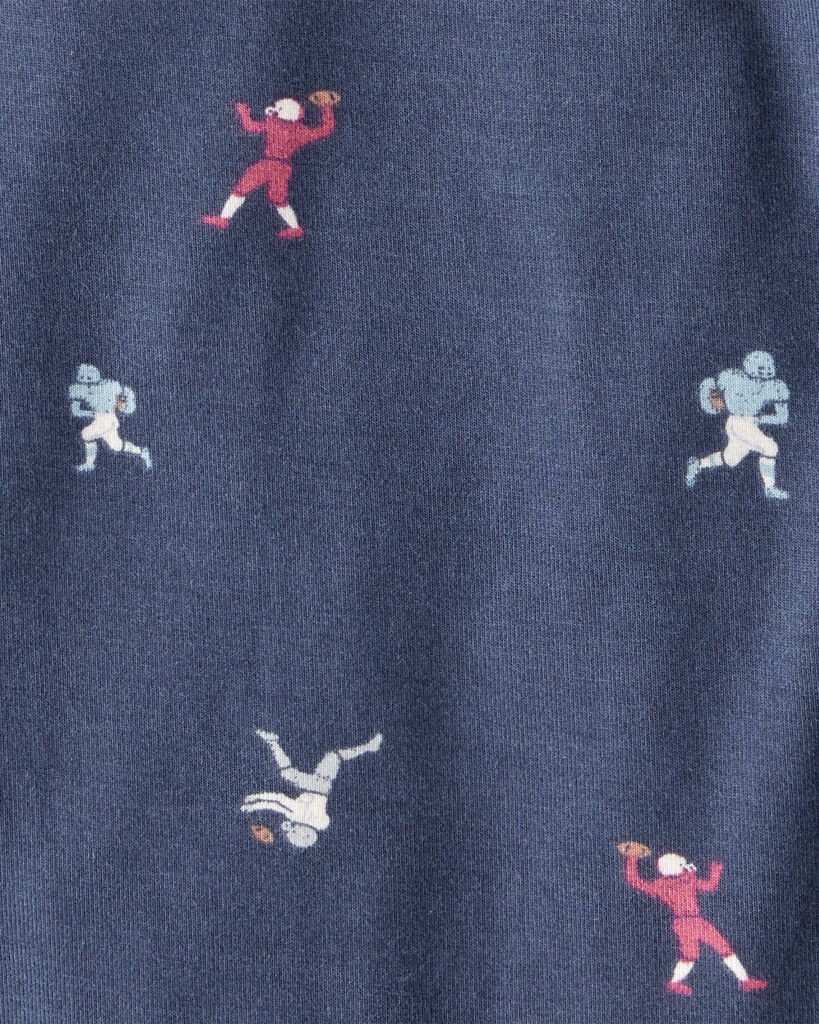 slide 5 of 5, Carter's Carters Baby Boy 2-Piece Football Print PurelySoft Long-Sleeve Multipack Bodysuits - Navy/Grey Navy/Heather 3M, 2 pc