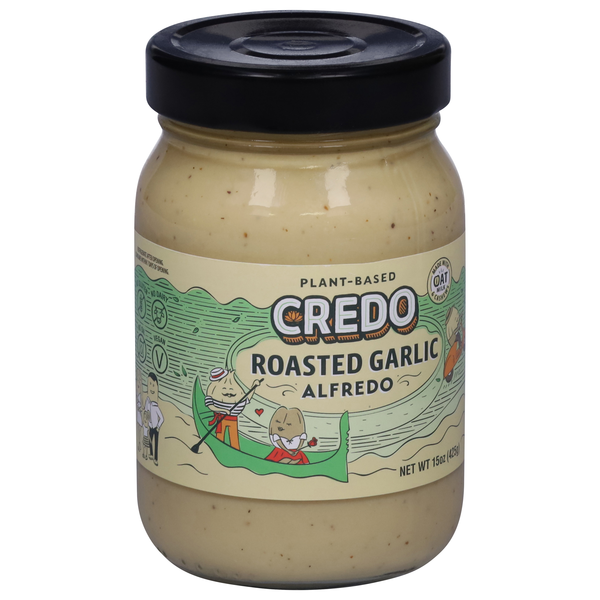 slide 1 of 1, Credo Plant-Based Roasted Garlic Alfredo 15 oz, 15 oz