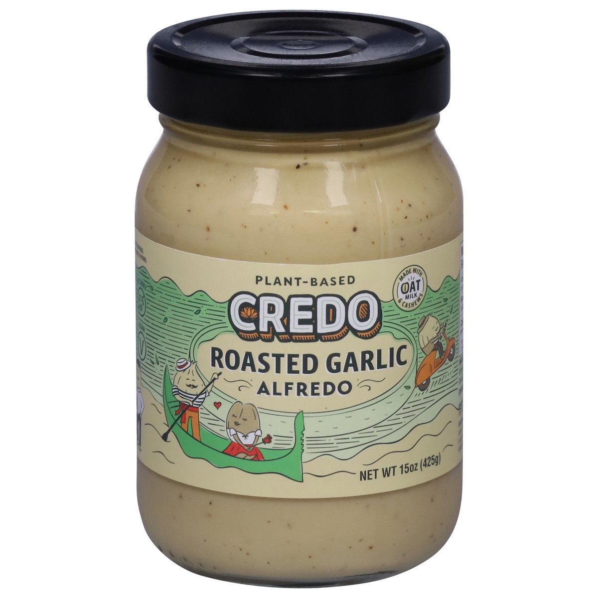 slide 1 of 13, Credo Plant-Based Roasted Garlic Alfredo 15 oz, 15 oz