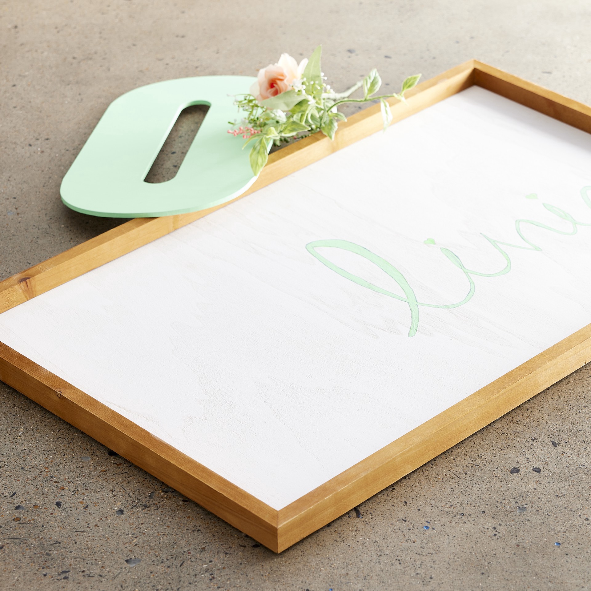 slide 2 of 3, 27" Unfinished Plaque With Brown Frame By Make Market, 17 in x 27 in