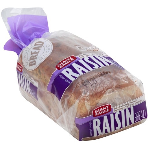 slide 1 of 1, Giant Eagle Raisin Bread, 16 oz