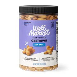 Well Market Sea Salted Whole Cashews - 16 oz