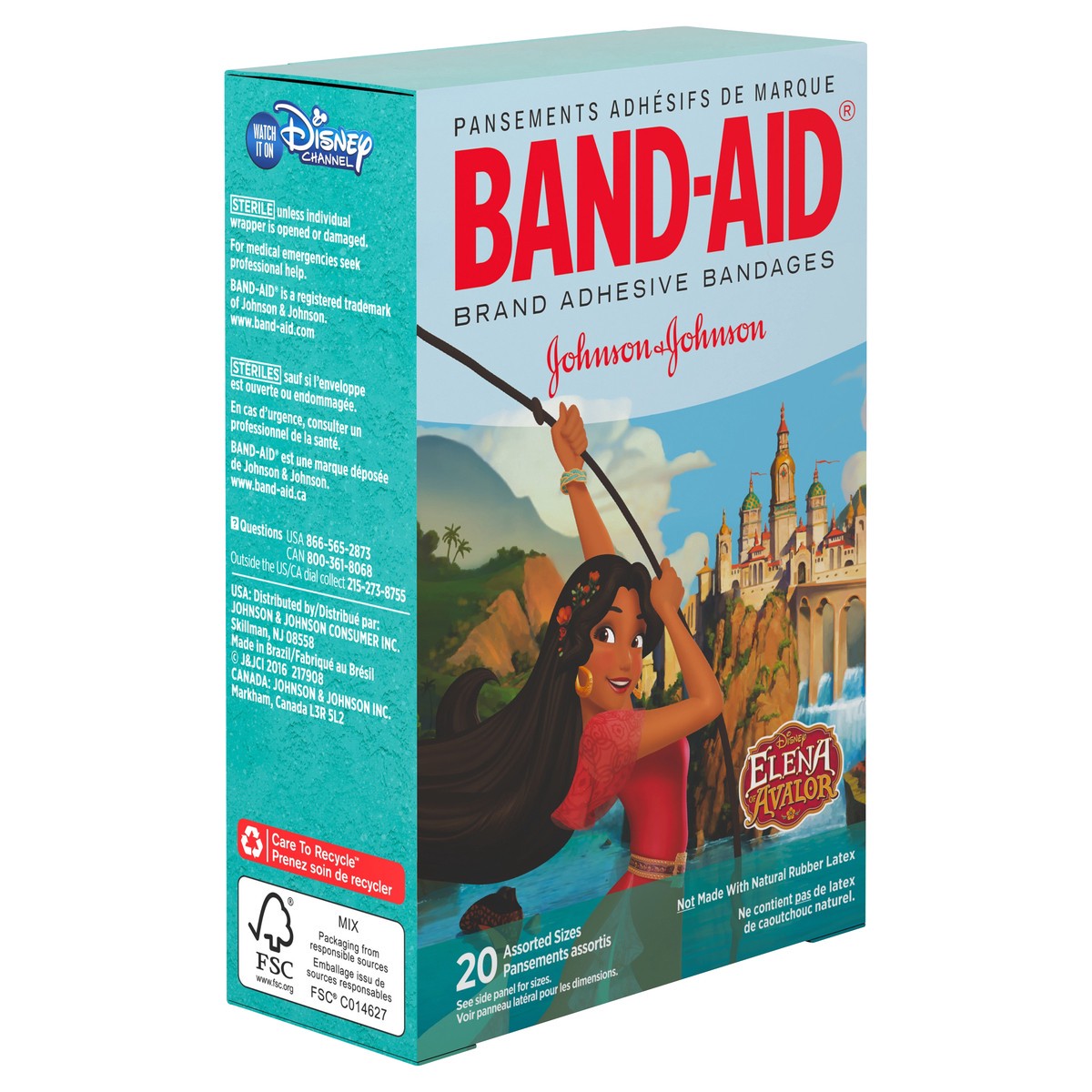 slide 4 of 8, BAND-AID Adhesive Bandages, featuring Disney Junior Elena of Avalor Characters for Kids, Assorted Sizes, 20 ct, 20 ct