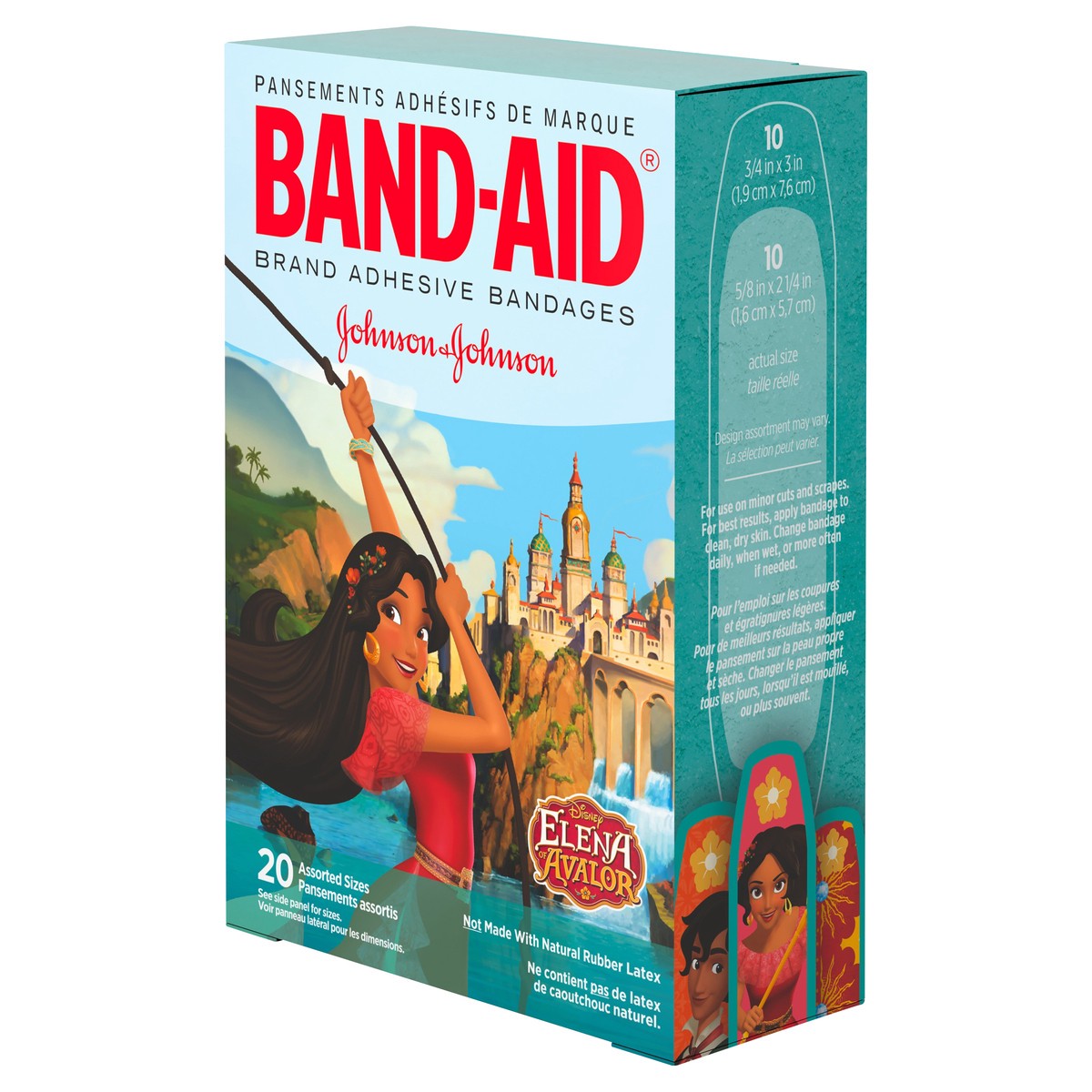 slide 7 of 8, BAND-AID Adhesive Bandages, featuring Disney Junior Elena of Avalor Characters for Kids, Assorted Sizes, 20 ct, 20 ct