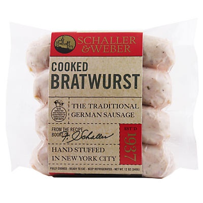 slide 1 of 1, Schaller & Weber Bratwurst, 12 oz