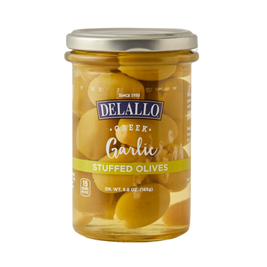 slide 1 of 1, DeLallo Olive Garlic Stuffed, 7 oz