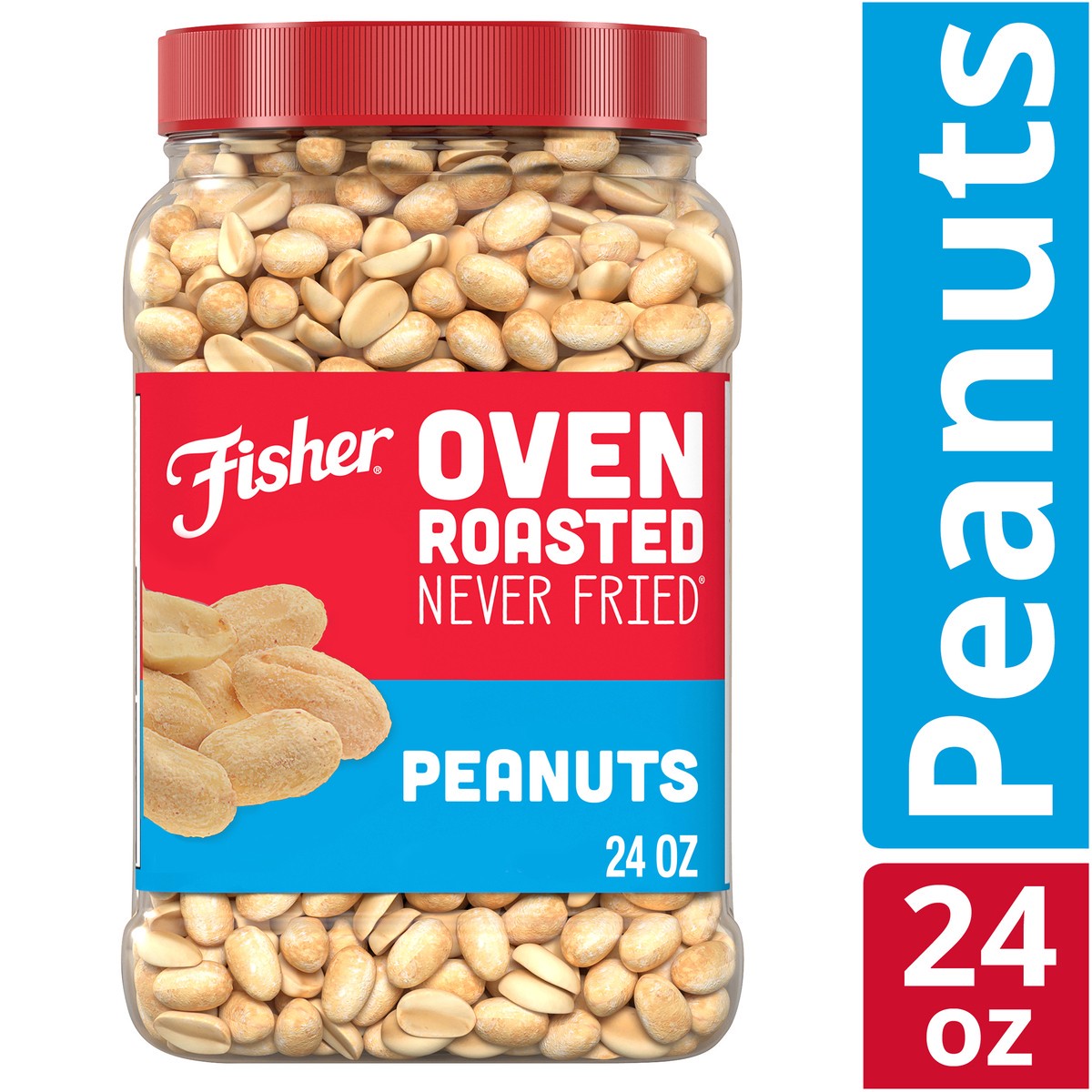 slide 6 of 16, Fisher Oven Roasted Peanuts, 24 oz