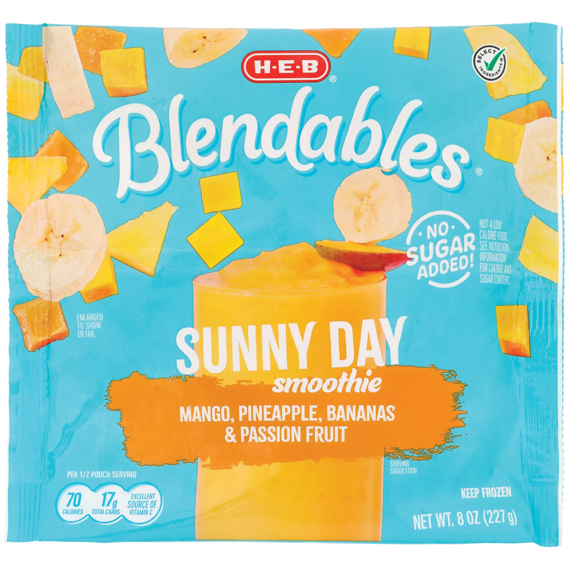 slide 1 of 1, H-E-B Blendables Sunny Day Smoothie, 8 oz