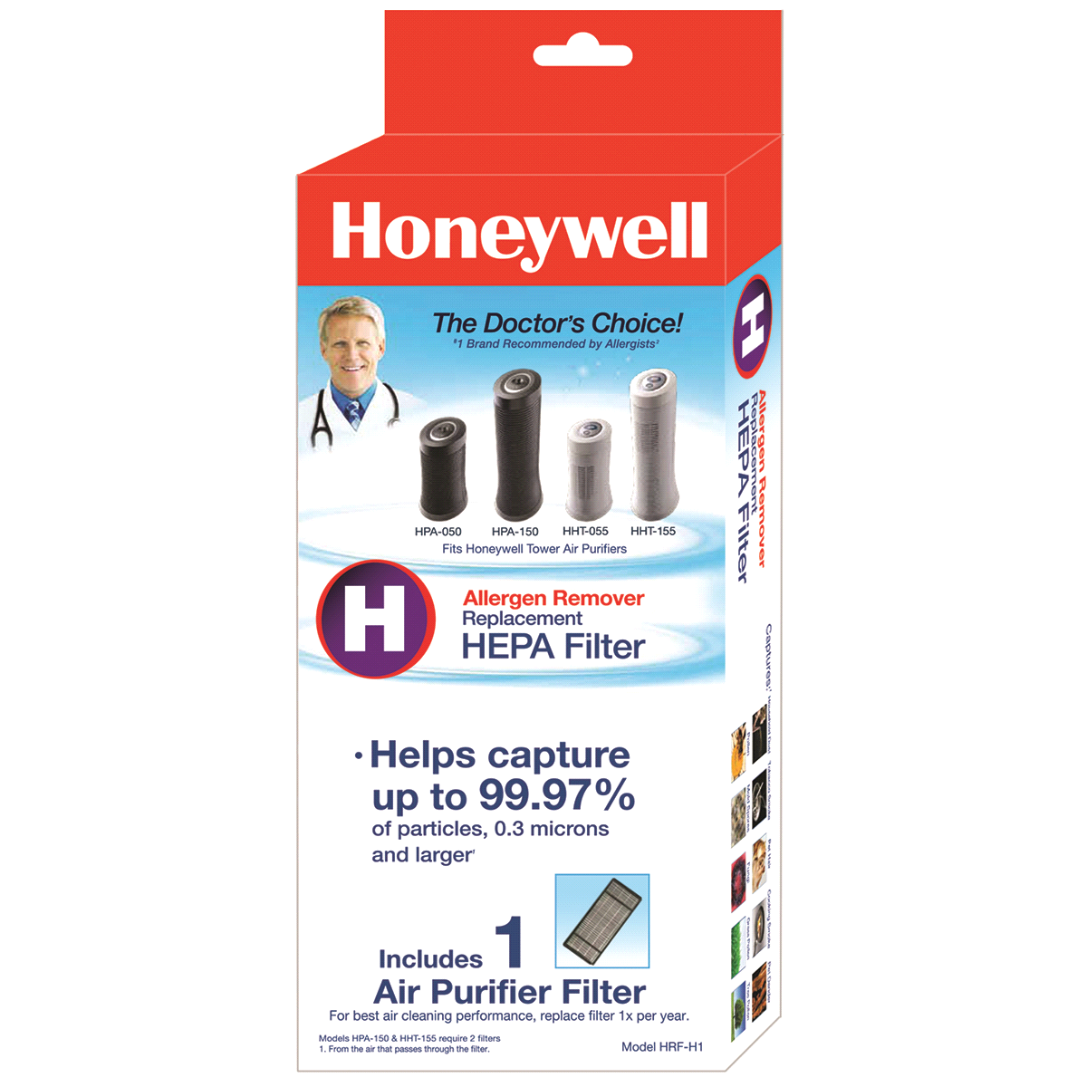 slide 1 of 13, Honeywell True HEPA Allergen Remover Replacement Filter H, 1 ct