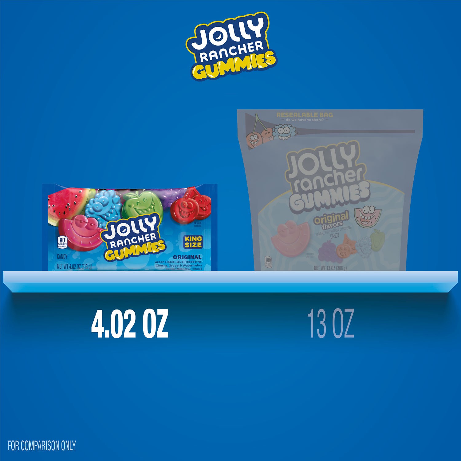 slide 9 of 9, Jolly Rancher Gummies Original Candy King Size 4.02 oz, 4.02 oz