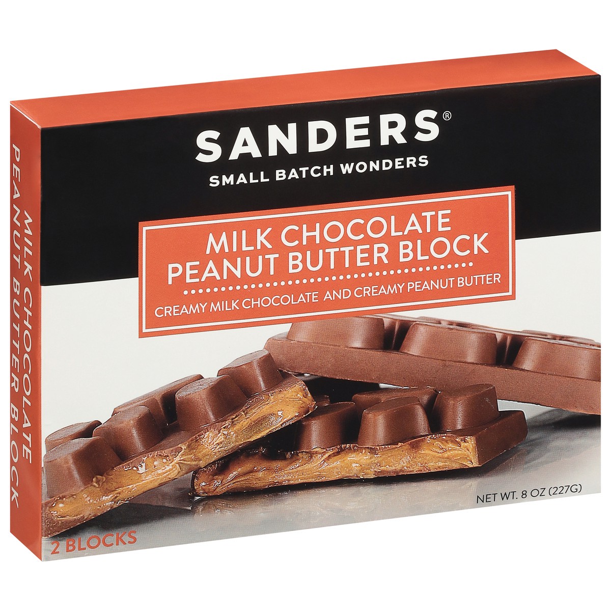 slide 8 of 9, Sanders Milk Chocolate Peanut Butter Block 2 ea, 2 ct