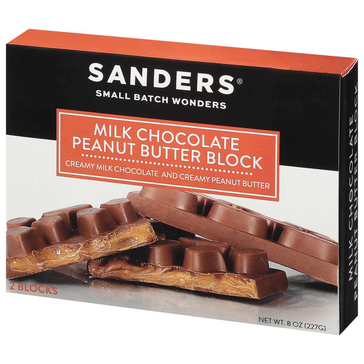 slide 9 of 9, Sanders Milk Chocolate Peanut Butter Block 2 ea, 2 ct