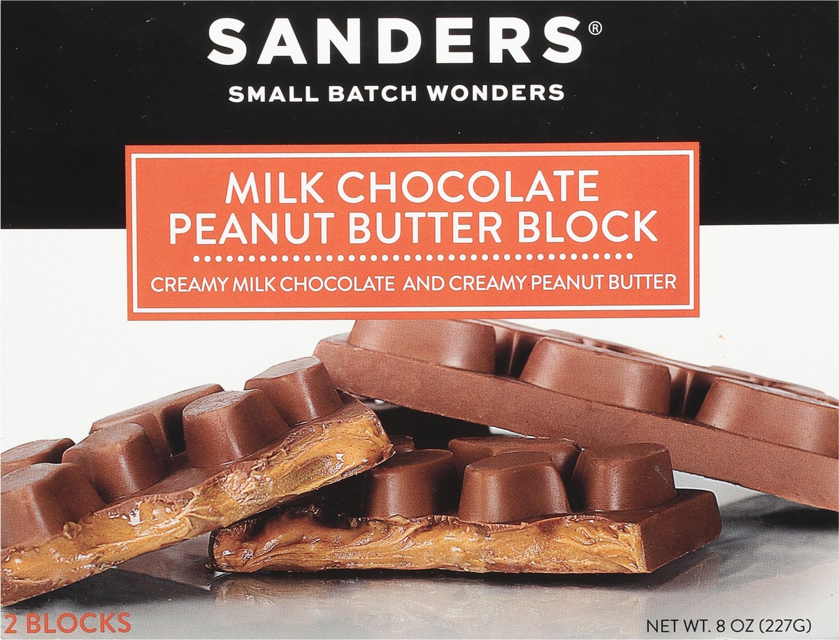 slide 2 of 9, Sanders Milk Chocolate Peanut Butter Block 2 ea, 2 ct