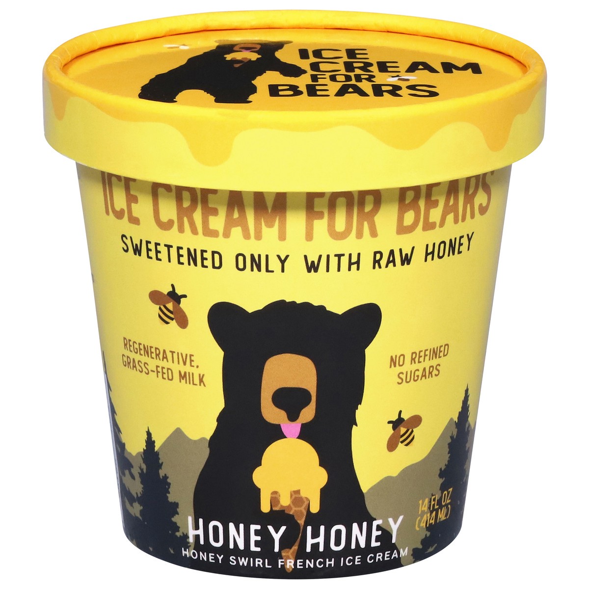 slide 1 of 14, Ice Cream for Bears Honey Honey Ice Cream 14 fl oz, 14 fl oz