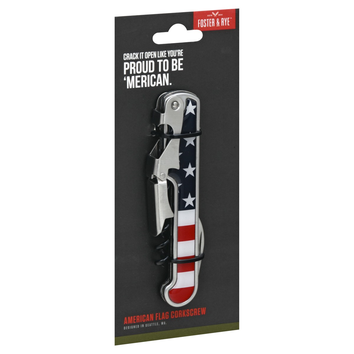 slide 3 of 9, Foster & Rye American Flag Corkscrew 1 ea, 1 ct