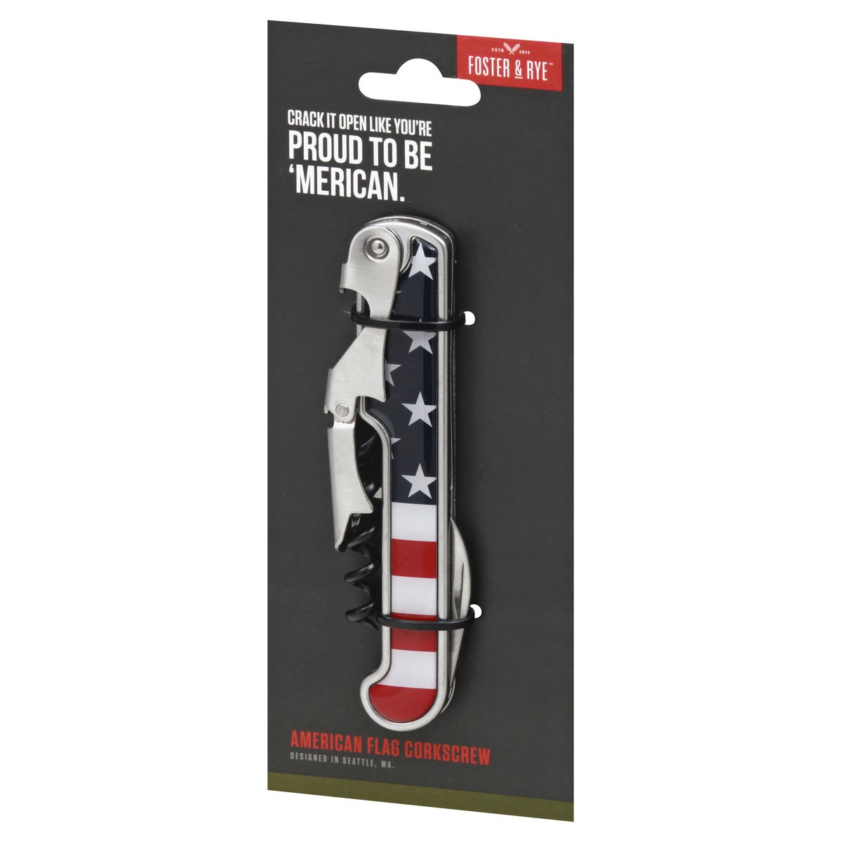 slide 8 of 9, Foster & Rye American Flag Corkscrew 1 ea, 1 ct