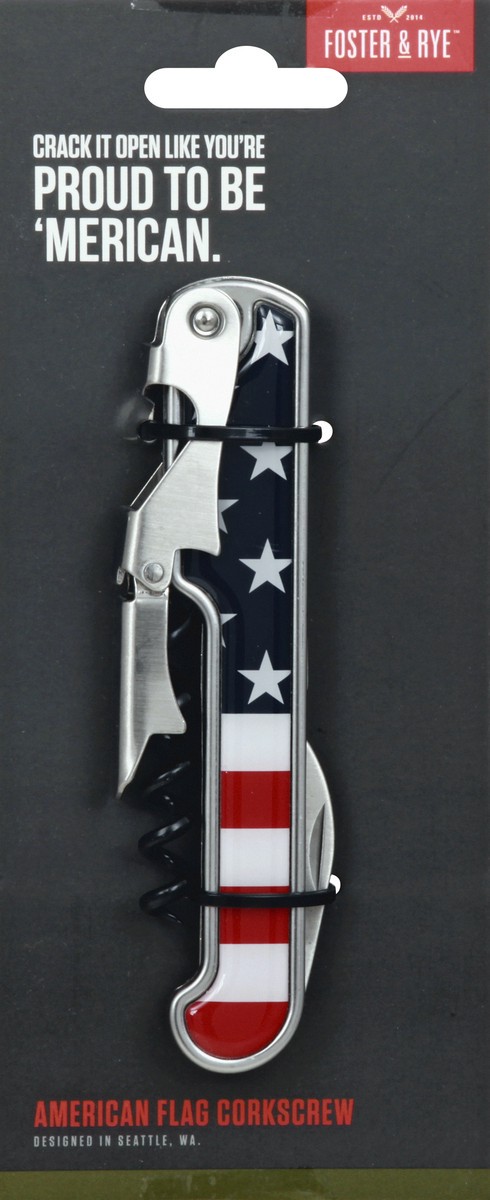 slide 5 of 9, Foster & Rye American Flag Corkscrew 1 ea, 1 ct