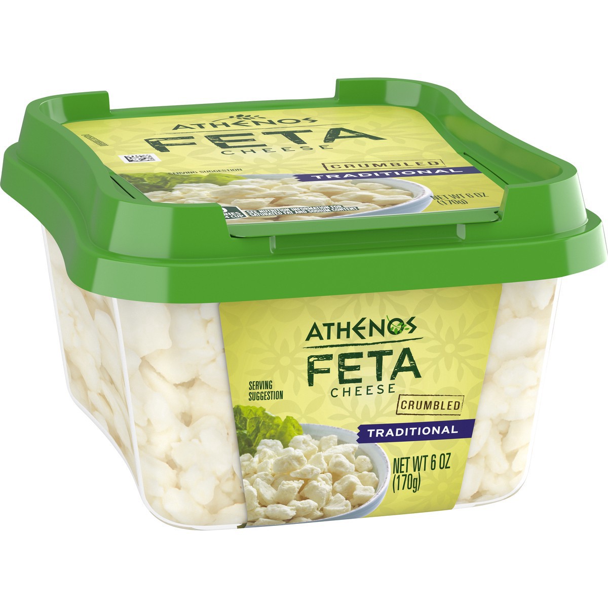 slide 3 of 9, Athenos Traditional Crumbled Feta Cheese, 6 oz Tub, 6 oz