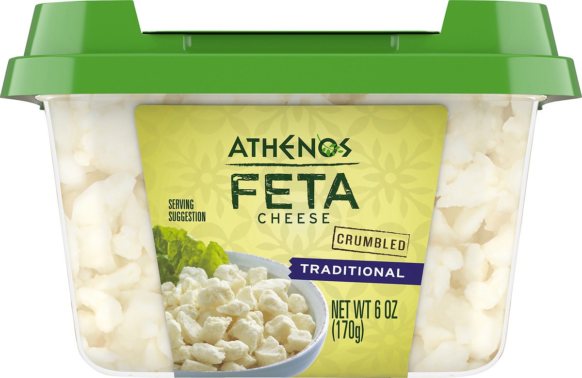 slide 4 of 9, Athenos Traditional Crumbled Feta Cheese, 6 oz Tub, 6 oz