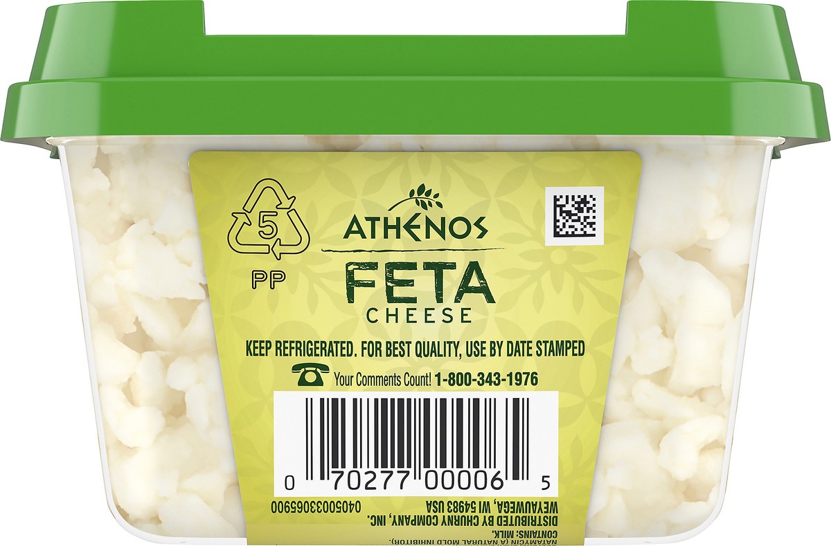 slide 5 of 9, Athenos Traditional Crumbled Feta Cheese, 6 oz Tub, 6 oz