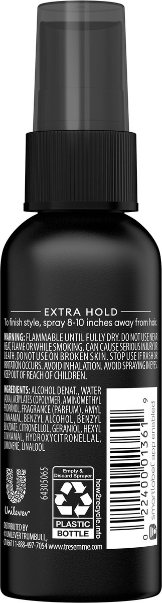 slide 4 of 9, TRESemmé Extra Hold Travel Size Hairspray for 24-Hour Frizz Control - 2 fl oz, 2 fl oz