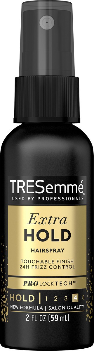 slide 5 of 9, TRESemmé Extra Hold Travel Size Hairspray for 24-Hour Frizz Control - 2 fl oz, 2 fl oz