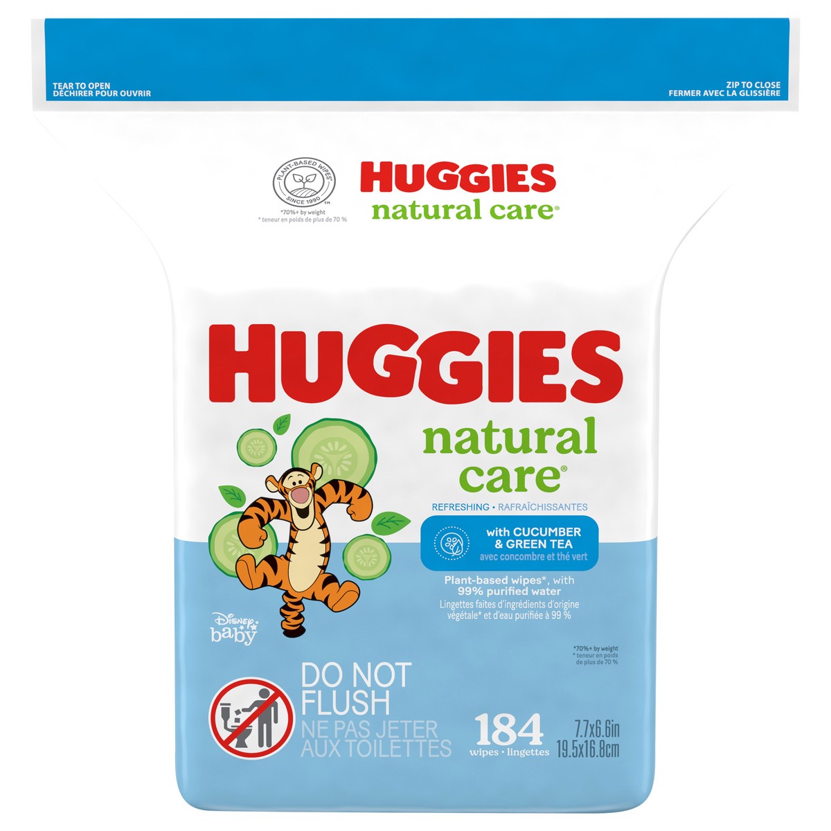 slide 1 of 3, Huggies Natural Care Refreshing Baby Wipes, Scented, 1 Refill Pack (184 Wipes Total), 1 ct