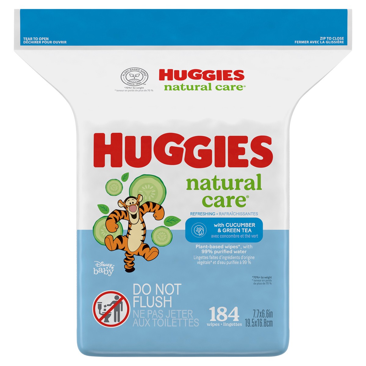slide 1 of 3, Huggies Refreshing Clean Cucumber & Green Tea Scent Baby Wipes, Refill Pack, 184 ct