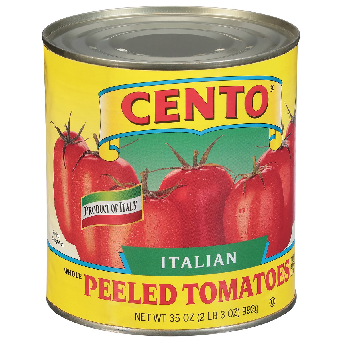 slide 6 of 9, Cento Tomatoes, Italian, with Basil Leaf, Peeled, 35 oz