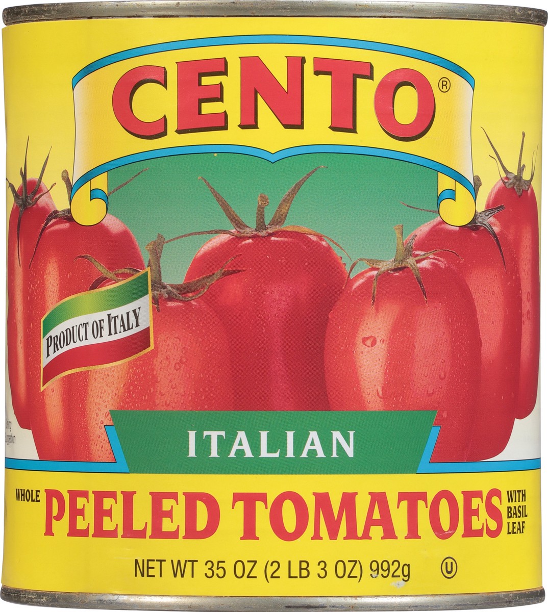 slide 3 of 9, Cento Tomatoes, Italian, with Basil Leaf, Peeled, 35 oz