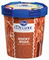 slide 1 of 1, Kroger Deluxe Rocky Road Ice Cream, 16 fl oz